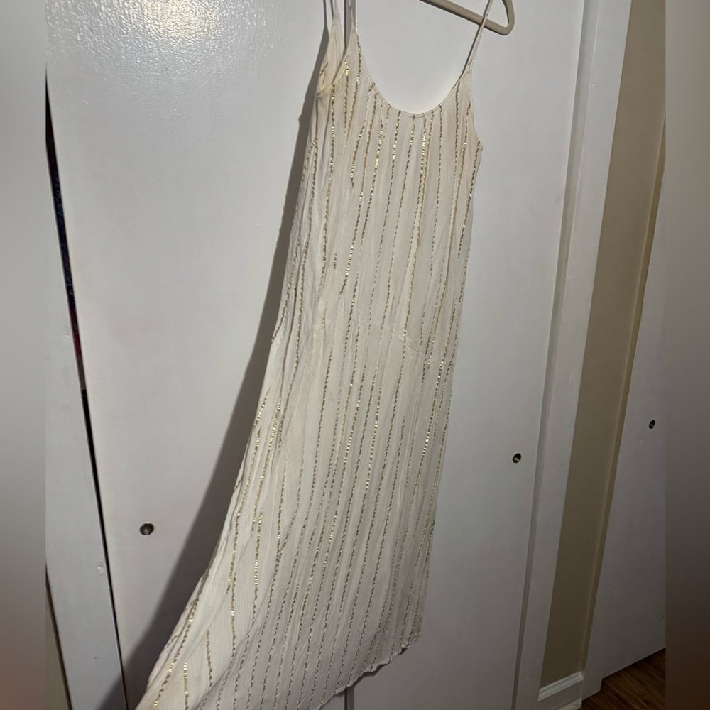 Altar’d State Ivory and Gold Maxi Dress! 👗